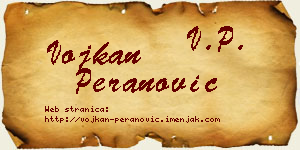 Vojkan Peranović vizit kartica
